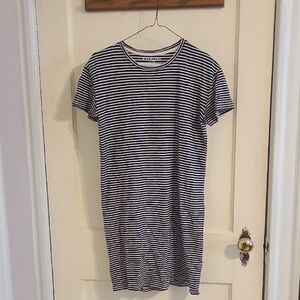 Everlane Black and White Striped Mini Dress